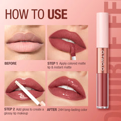 O.TWO.O 2in1 Matte Lipstick Lip oil