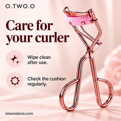 Care guide showing how to clean the curler and check its silicone cushion