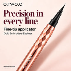 O.TWO.O Gold Embroidery Eyeliner with precise fine-tip applicator