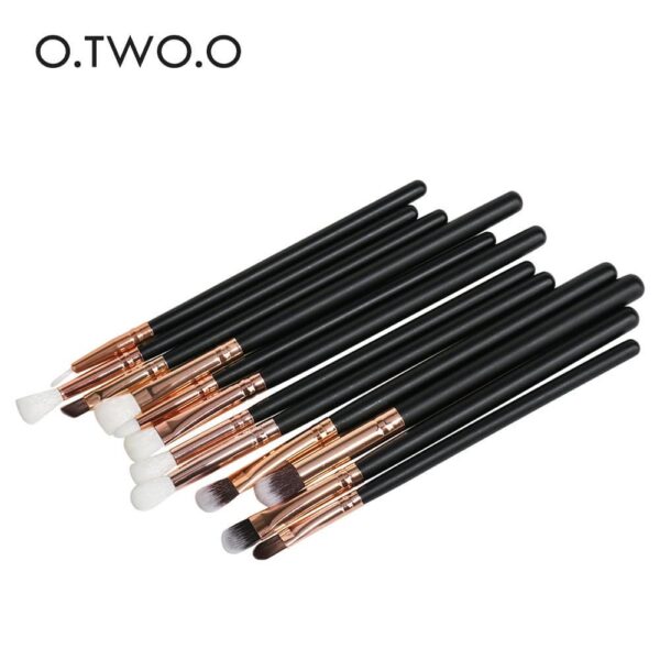 12 PCs Eye Makeup Brushers  Set (black)